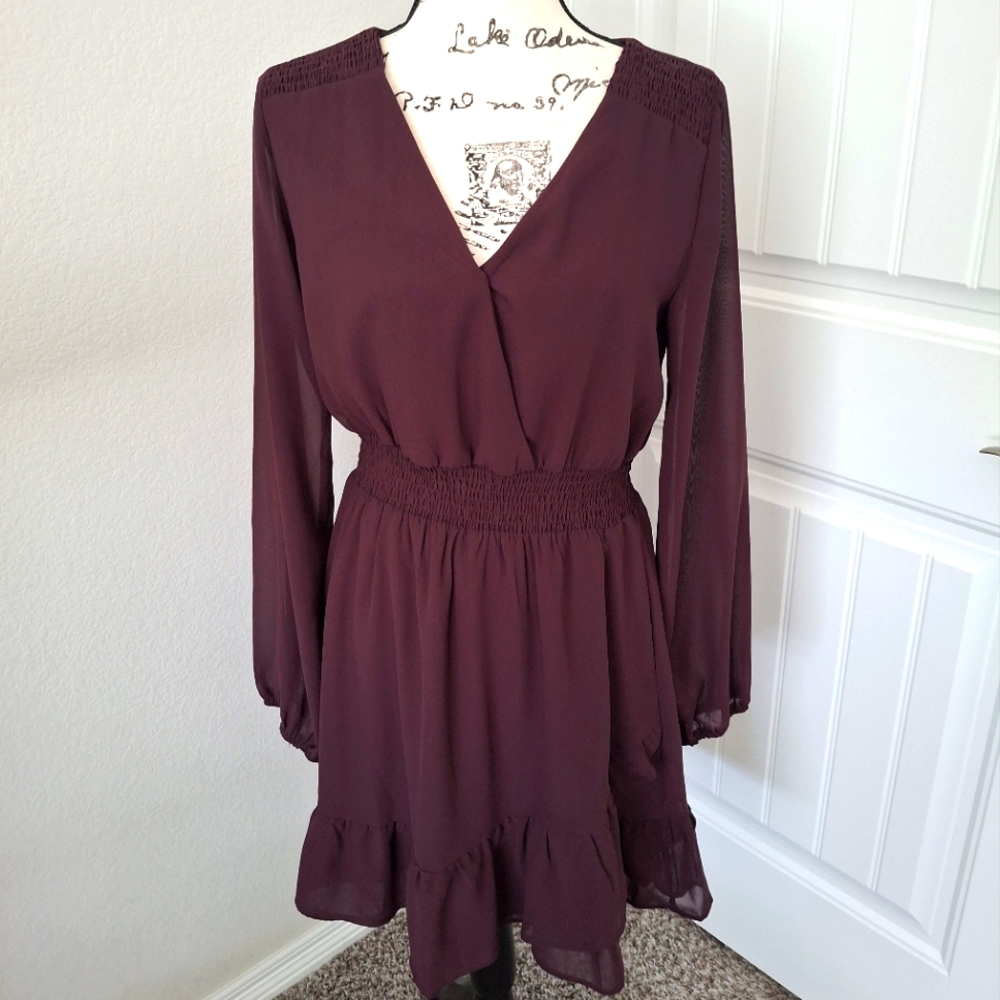 Like New Betseys Boutique Plum Dress, Med